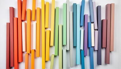 Colorful geometric shapes in various hues for blogs, websites, graphic design projects, art presentations, creative workshops, educational materials, and stationery inspiration