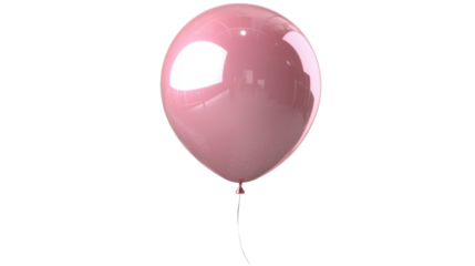 pink balloon isolated on white background