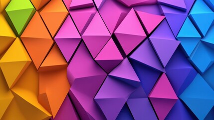 Fototapeta premium Modern wallpaper with a gradient pink geometric background.