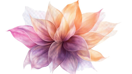 Fototapeta premium gradient watercolor flower isolated on white background