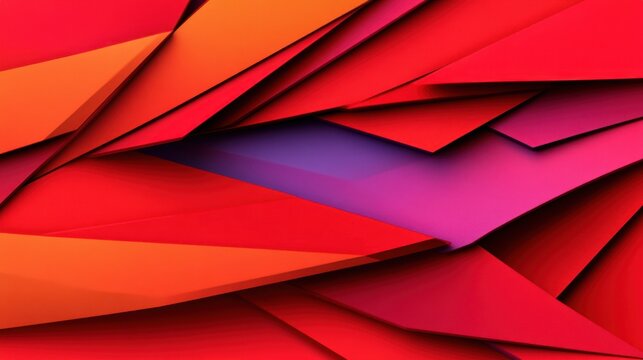 Wallpaper featuring an abstract red geometric pattern with sharp angular shapes.