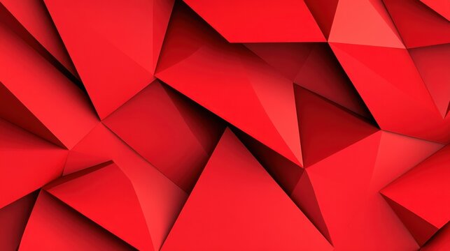 Wallpaper featuring an abstract red geometric pattern with sharp angular shapes.