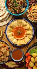 Ramadan and Iftar food. Traditional Eid Al-Adha Dishes From The Middle East