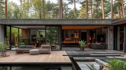wooden cottage in the forest