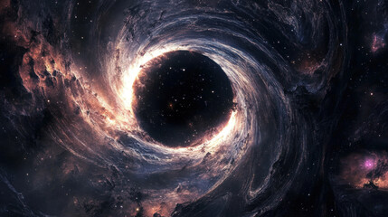 Aswirlinggalaxywithablackholeatitscenter