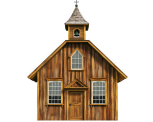 vintage wooden schoolhouse from 1800s featuring small bell tower and large windows, evoking sense of nostalgia and history