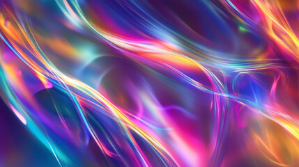Fototapeta premium Prism rainbow light with flare effect background. Crystal glass overlay texture with diamond iridescent gradient. 3d aurora refraction png vector filter. Holographic disco camera transparent pattern
