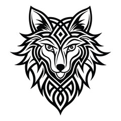 Celtic Wolf Tribal Tattoo Symbolizing Strength and Loyalty