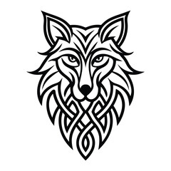 Celtic Wolf Tribal Tattoo Symbolizing Strength and Loyalty