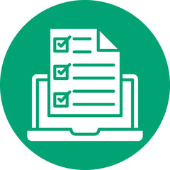 College Admission glyph circle icon
