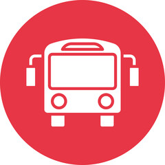 University Bus glyph circle icon