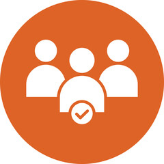 Student Clubs glyph circle icon
