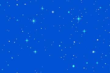 blue sky with stars