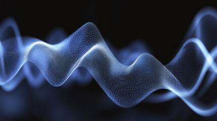 AbstractBlueWaveofLightParticles