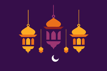 Obraz premium illustration of mosque in the background