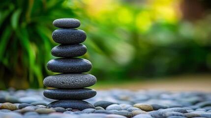 Zen Garden Stones: A Peaceful Moment in Nature