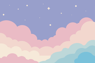 Fototapeta premium pink sky with clouds