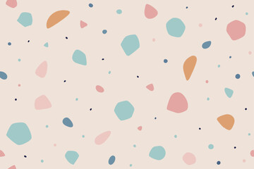 seamless pattern with hearts and flowers
