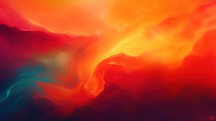 an abstract swirling cloud with a fiery color palette.