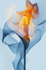 Elegant abstract torch art symbolizing the spirit of the Winter Olympics against a soft background