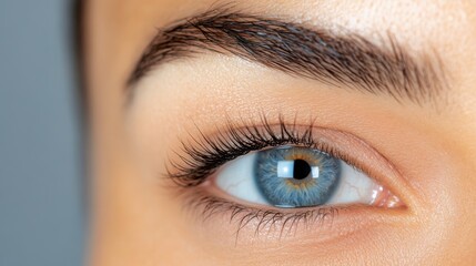 Obraz premium Perfect blue eye captures the essence of clarity and future vision