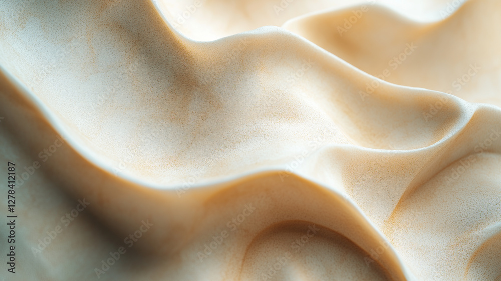 Aufkleber soft, flowing fabric with gentle folds and smooth texture creates serene abstract image