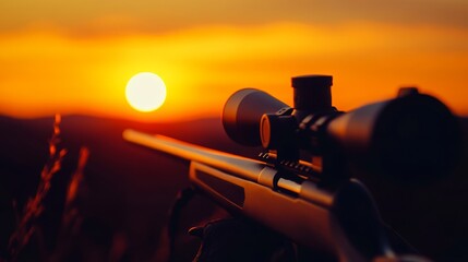 Sunset Rifle Silhouette, Hunting Precision