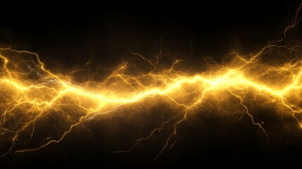 Golden Lightning Abstract Background Graphic Design