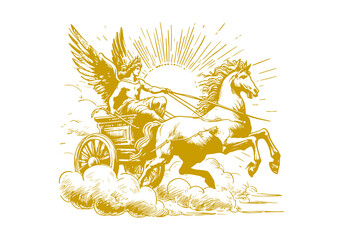 Apollo hand drawn sketch vector