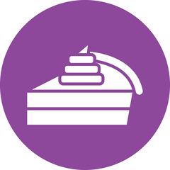 Pumpkin Pie glyph circle icon