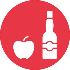 Apple Cider glyph circle icon