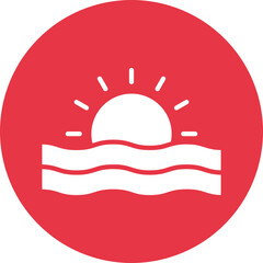 Golden Hour glyph circle icon