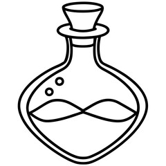 Minimalist Love Vial Line Art