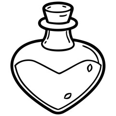 Minimalist Love Vial Line Art