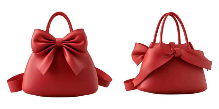 A bow, front view and back view on a white background.