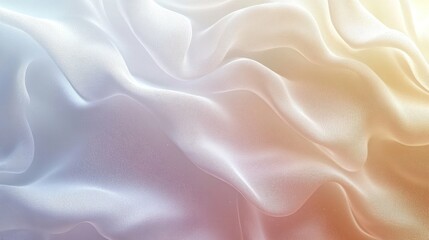 Obraz premium Soft, flowing pastel fabric with gentle waves and subtle light.
