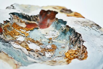 Fototapeta premium A detailed view of an artistic creation on a table, suitable for use in exhibitions, museums, or interior design projects