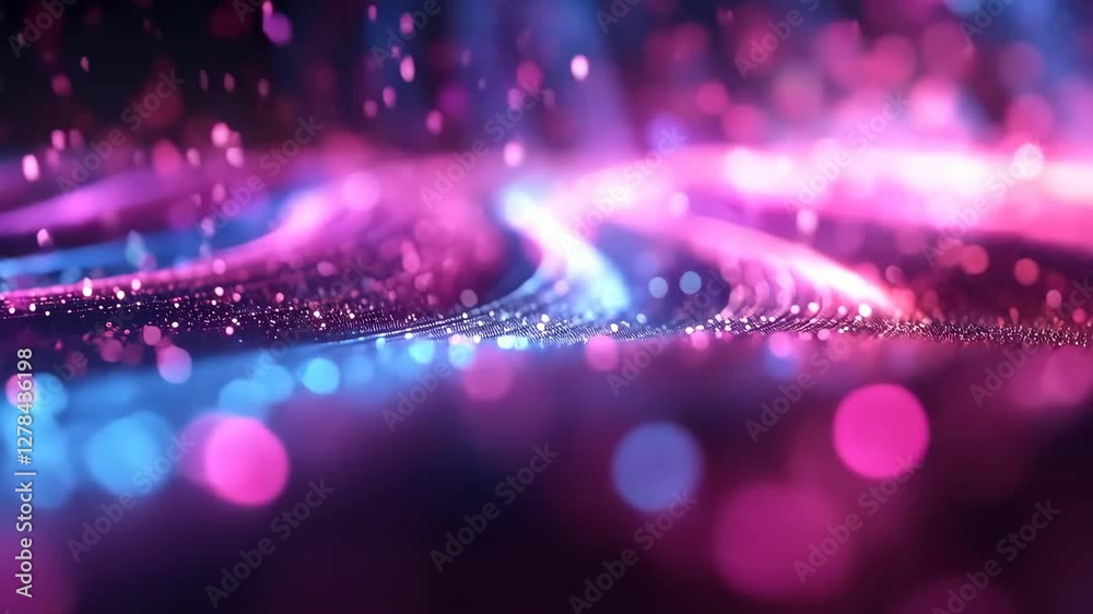 Wall mural abstract colorful background with bokeh effects and light trails