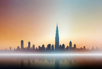 Fototapeta premium Abstract Cityscape Modern Architecture Background Wallpaper Art Concept