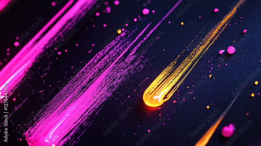 Poster close up view of a single liquid drop on a black surface