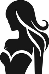 Fashion Vector art design, fashion logo template, black color silhouette for fashion business logo or design, design elements 