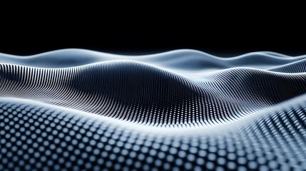 Abstract digital wave pattern design in blue