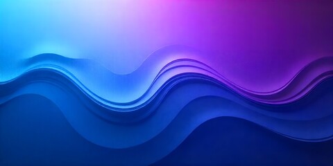 Fototapeta premium Abstract wave background, gradient blue purple, wavy lines, modern design element, colorful texture