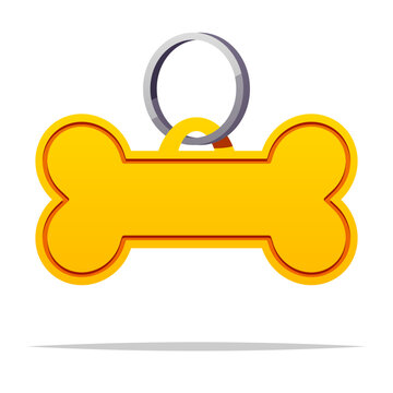 recommend clip art: Blank dog ID tag vector isolated illustration