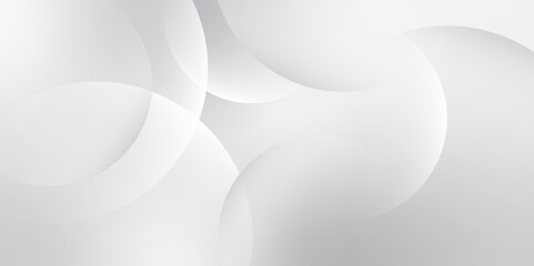 grey and White background with gradient circles. abstract digital future technology concept background. Modern shiny grey circle wave pattern. Futuristic banner, brochure, Wallpaper template vector.	