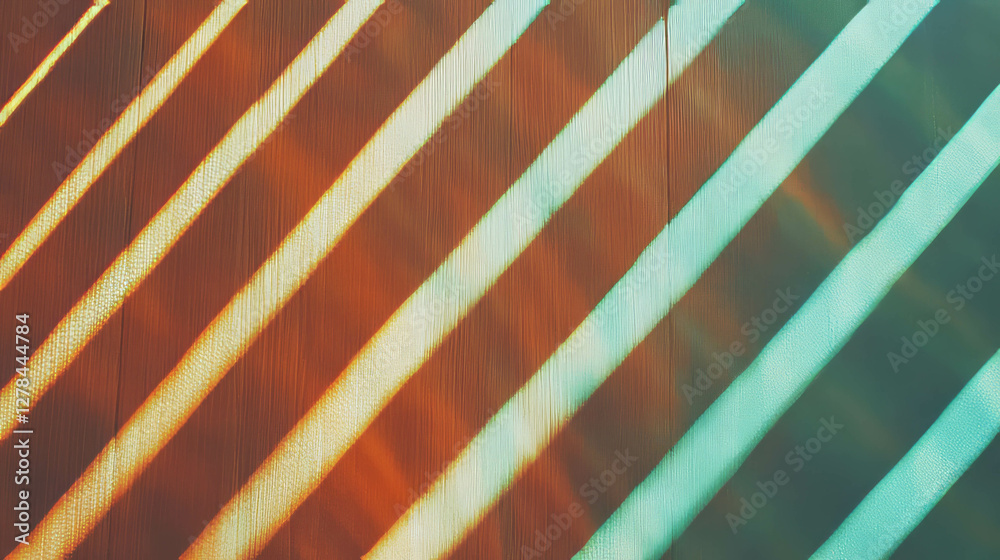 Poster textured bamboo wall with diagonal patterns for creative design and decor