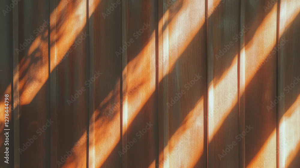 Aufkleber Bamboo wall texture with diagonal patterns for natural design concepts