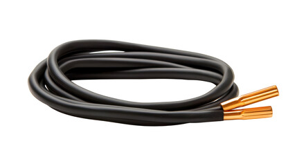 Highquality black and gold cable, durable connection for electronics devices