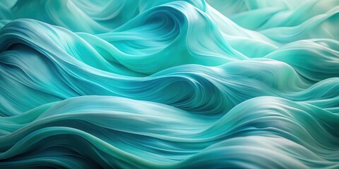 Obraz premium Viscous blue-green hue with soft wisps and gentle undulations, atmospheric, calming, atmospheric, calming,viscous, celestial, blue