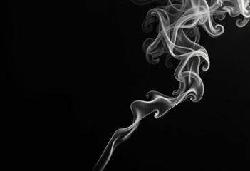 Powerful Visual of Black Ashes Emerging from Black Smoke on a Featureless Black Background, Evoking Feelings of Despair, Hope, and the Potential for Renewal After Catastrophe, Suitable for Use in Crea